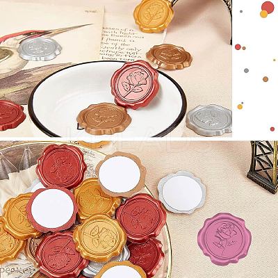 50Pcs Adhesive Wax Seal Stickers DIY-CP0010-84B-1