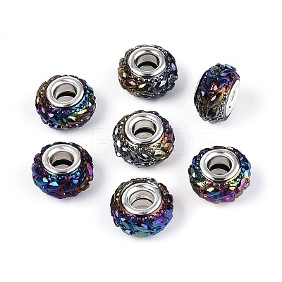 Opaque Resin European Beads RESI-T057-29-1