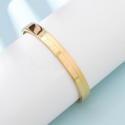 304 Stainless Steel Micro Pave Cubic Zirconia Bangles for Women BJEW-B161-02G-1