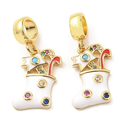 Real 18K Gold Plated Brass Micro Pave Cubic Zirconia Pendents KK-M247-26G-1