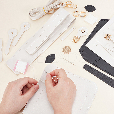 DIY PU Leather Women's Satchel Bag Kits DIY-WH0430-515B-1