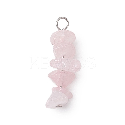 10Pcs 5 Colors 12 Constellation Natural Aquamarine & Citrine & Rose Quartz & Tiger Eye & Lapis Lazuli Pendants PALLOY-JF02839-04-1