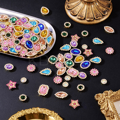 100Pcs Teardrop/Heart/Star Sew on Rhinestones FIND-TA0006-69D-1