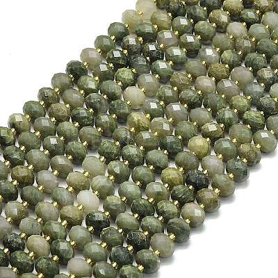 Natural Green Rubbit Fur Rutilated Quartz Beads Strands G-P573-A58-01-1