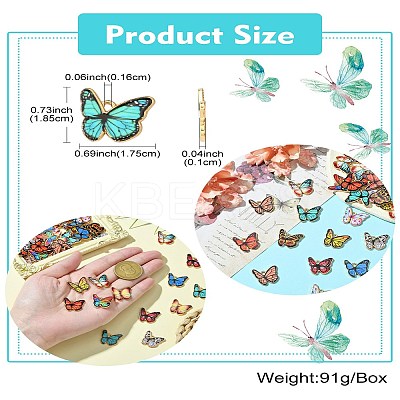 60Pcs 12 Colors Alloy Enamel Pendants FIND-CJ0011-13-1