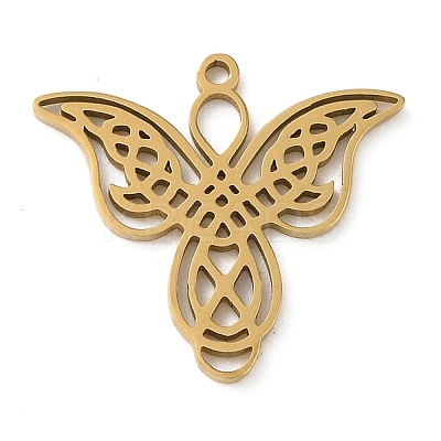 5Pcs 201 Stainless Steel Pendants STAS-B064-16G-1