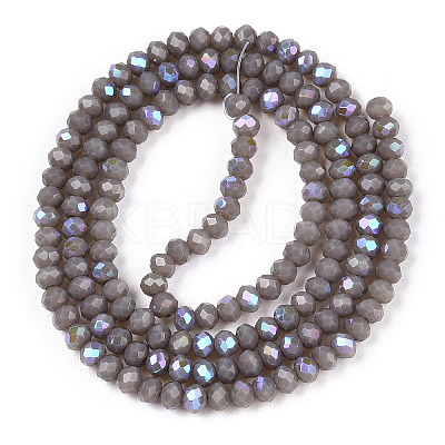 Electroplate Opaque Solid Color Glass Beads Strands LS-EGLA-A034-P2mm-L23-1