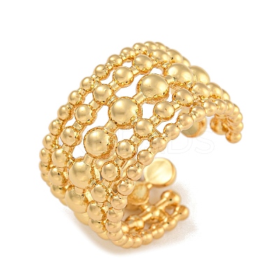 Brass Cuff Rings RJEW-P127-02G-1