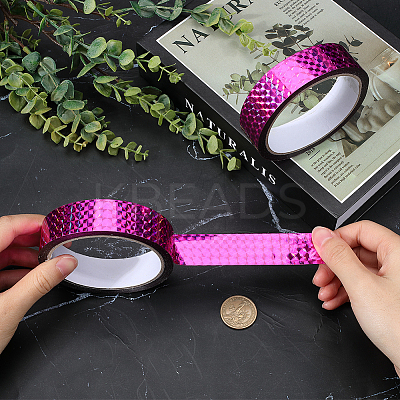 50M Laser Shining Bopp Plastic Scrapbook Decorative Adhesive Tapes AJEW-WH20002-57A-02-1