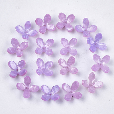 Cellulose Acetate(Resin) Bead Caps KK-S161-05G-1