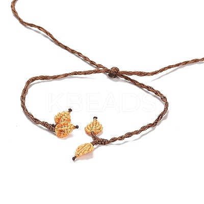 Natural Tiger Eye Tree of Life Pendant Necklace NJEW-K258-04G-1