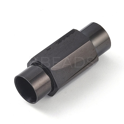Ion Plating(IP) Smooth 304 Stainless Steel Magnetic Clasps with Glue-in Ends STAS-H402-63B-5MM-1