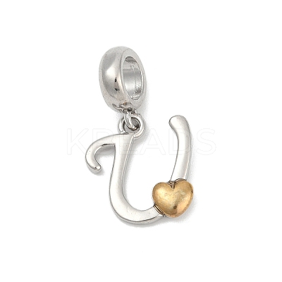 Brass European Dangle Charms LS-KK-Z097-01U-GP-1
