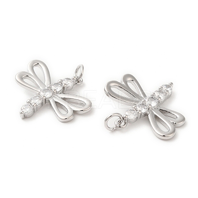 Brass & Cubic Zirconia Pendants KK-G468-34P-1