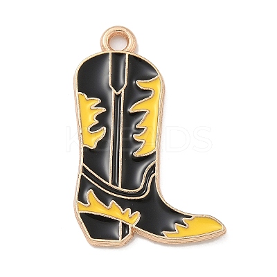 Western Cowboy Theme Alloy Enamel Pendants ENAM-A008-22KCG-02-1