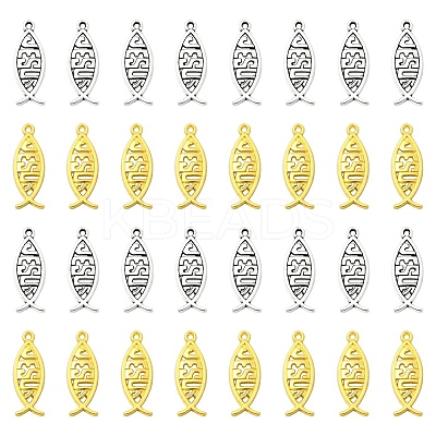50Pcs 2 Colors Tibetan Style Alloy Pendants FIND-YW0008-53-1