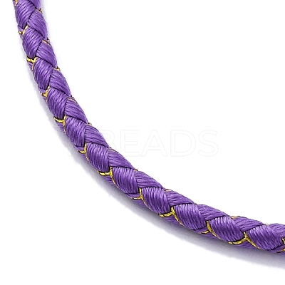 Polyester Cord Braided Bracelet Makings MAK-Z003-01P-20-1