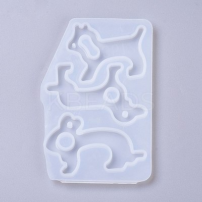 Dog & Rabbit Shape No Touch Door Opener Food Grade Silicone Molds DIY-K025-15-1