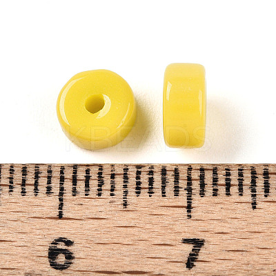 Opaque Solid Color Glass Beads GLAA-N007-6x3mm-A09-1
