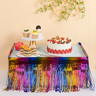 Plastic Foil Fringe Curtains DIY-WH0028-106A-1