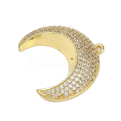 Brass Micro Pave Cubic Zirconia Pendants KK-M322-43G-1