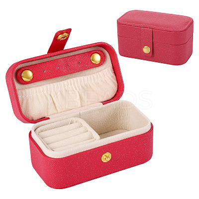 1Pc PU Imitation Leather Jewelry Box LBOX-TA0001-01D-1
