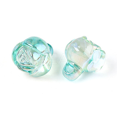 Electroplate Transparent Acrylic Beads PACR-CJC0008-08B-1