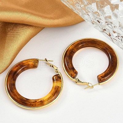 304 Stainless Steel Hoop Earrings For Women EJEW-B113-02G-03-1