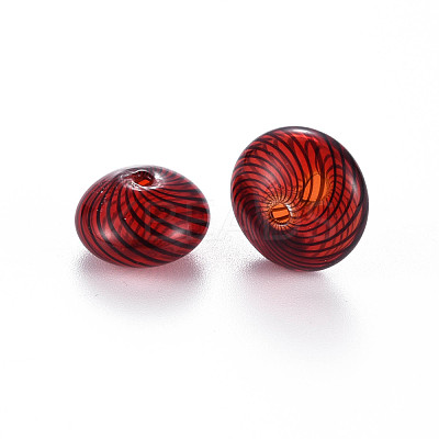 Transparent Handmade Blown Glass Globe Beads GLAA-T012-19A-1