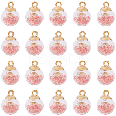 20Pcs Transparent Glass Globe Pendants GLAA-TA0003-57A-1