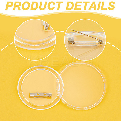 Acrylic Button Pin Badge TACR-WH0021-14B-1