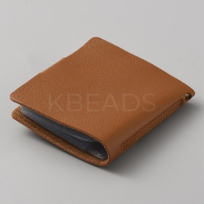 2 Inch Leather Cover Mini Photocard Holder Book AJEW-WH0248-366B-1