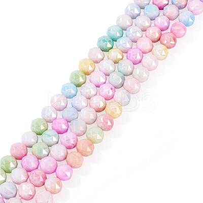 2 Strands Anti-Tarnish Electroplate Glass Beads Strands GLAA-TA0003-56-1
