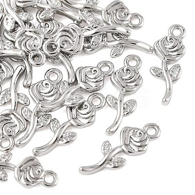 SHEGRACE Brass Rose Charms XGR0164P-105P-1
