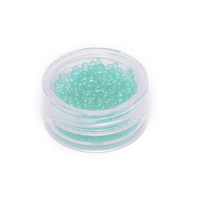 Transparent Round Caviar Beads LS-MRMJ-WH0078-15C-1