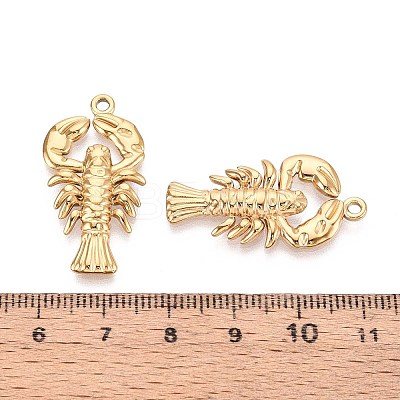 304 Stainless Steel Lobster Pendants STAS-T067-25G-1