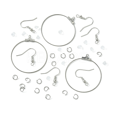 67Pcs 4 Styles 304 Stainless Steel Wire Pendants FIND-FS0002-29-1
