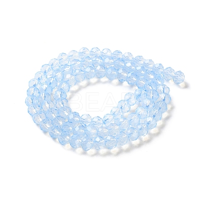 Baking Paint Transparent Glass Beads Strands DGLA-A034-J6MM-D01-1