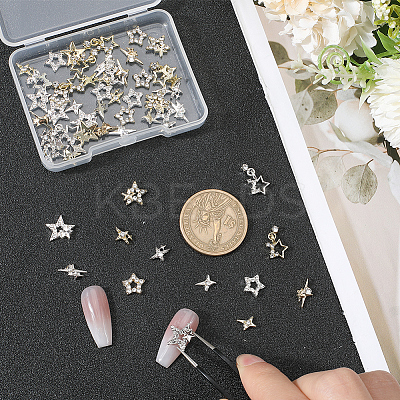 Star Alloy Rhinestone Cabochons MRMJ-CP0001-43E-1