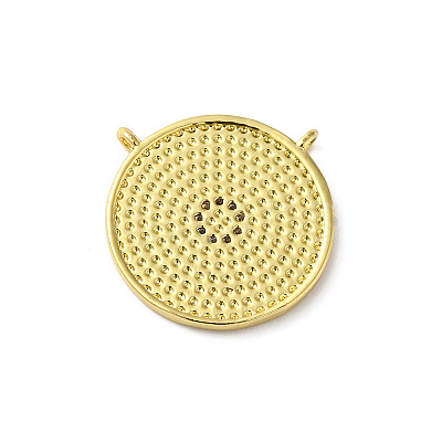 Rack Plating Brass Pave Cubic Zirconia Enamel 2-Loop Pendants KK-O142-11G-1