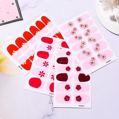 Flower Series Full Cover Nail Decal Stickers MRMJ-T109-WSZ-M1-1