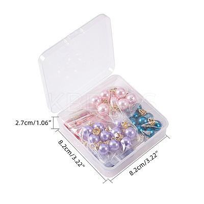 Acrylic Imitation Pearl Pendants IFIN-PH0023-63G-1