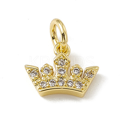 Brass Micro Pave Cubic Zirconia Charms ZIRC-F132-96G-1