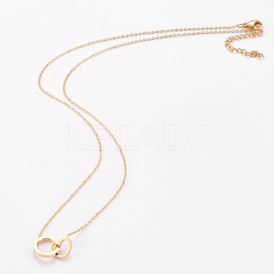 304 Stainless Steel Pendant Necklaces NJEW-L155-18-1