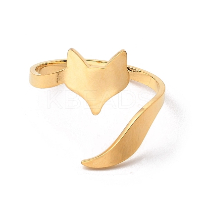 304 Stainless Steel Open Cuff Rings LS-RJEW-Q808-02F-G-1