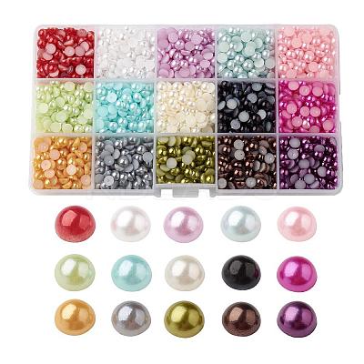 ABS Plastic Cabochons SACR-X0014-6mm-01-1