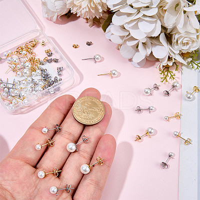 304 Stainless Steel Stud Earring Findings EJEW-SP0001-17K-1