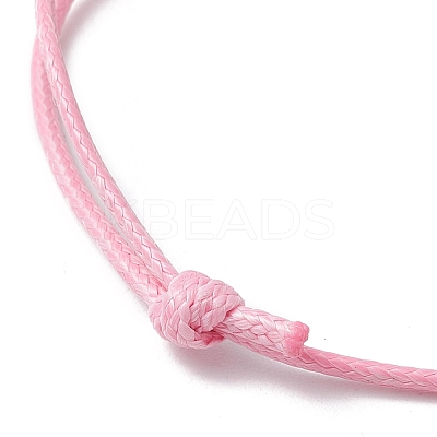 6Pcs 6 Colors Adjustable Waxed Polyester Cord Bracelet Making AJEW-JB01318-02-1