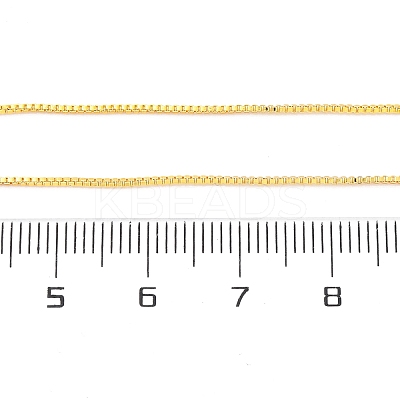 1MM Brass Box Chain Necklace Making NJEW-D302-79G-1