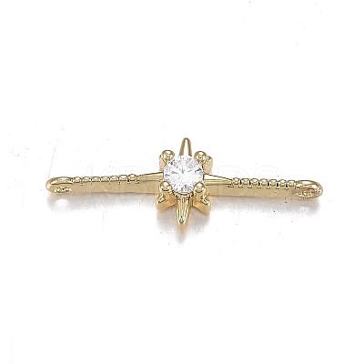 Brass Micro Clear Cubic Zirconia Links LS-ZIRC-F120-096G-1